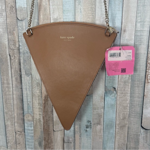 New Kate Spade Slice Pizza Crossbody 3D Purse Bag Beaded Sequined Novelty Clutch - Picture 4 of 13